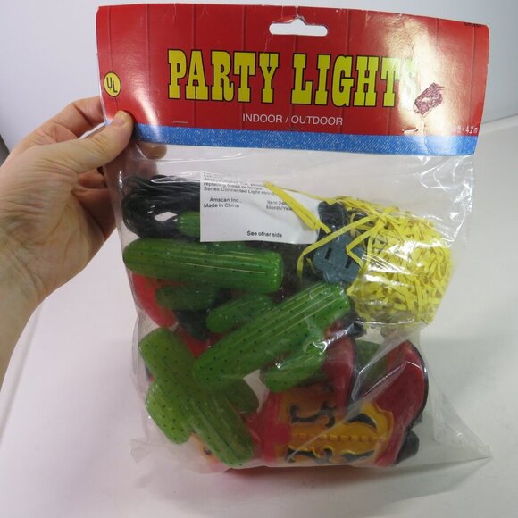 Cowboy Boots & Cactus Party Lights (NEW) Indoor light strand, Christmas Lights - Picture 2 of 15